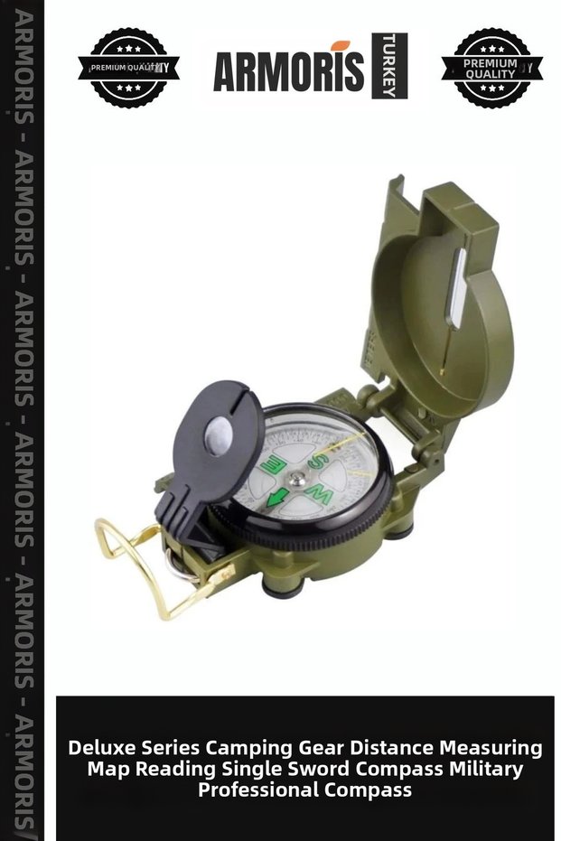 Delux Series Camping Equipment Distance Meter Map Reading Single Sword Compass Military Professional Compass