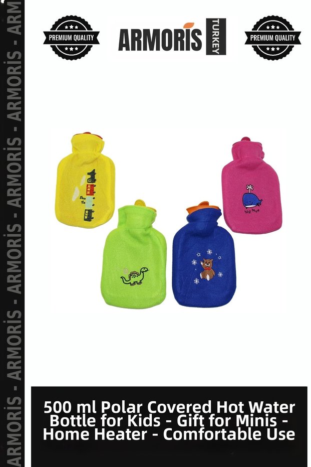 Children's Hot Water Bag with Fleece Cover 500 ml Gift for Little Ones Home Type Heater Comfortable Use