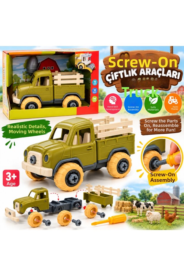 Lc-31284 Removable Farm Vehicles Truck Toy