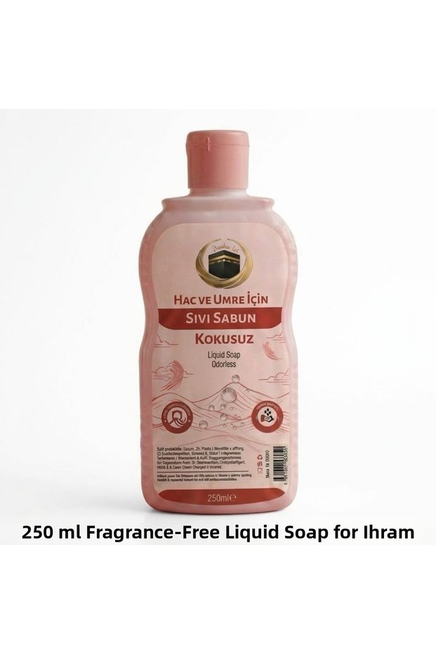 Ihrama Suitable Unscented Liquid Soap for Hajj and Umrah (250 ml)