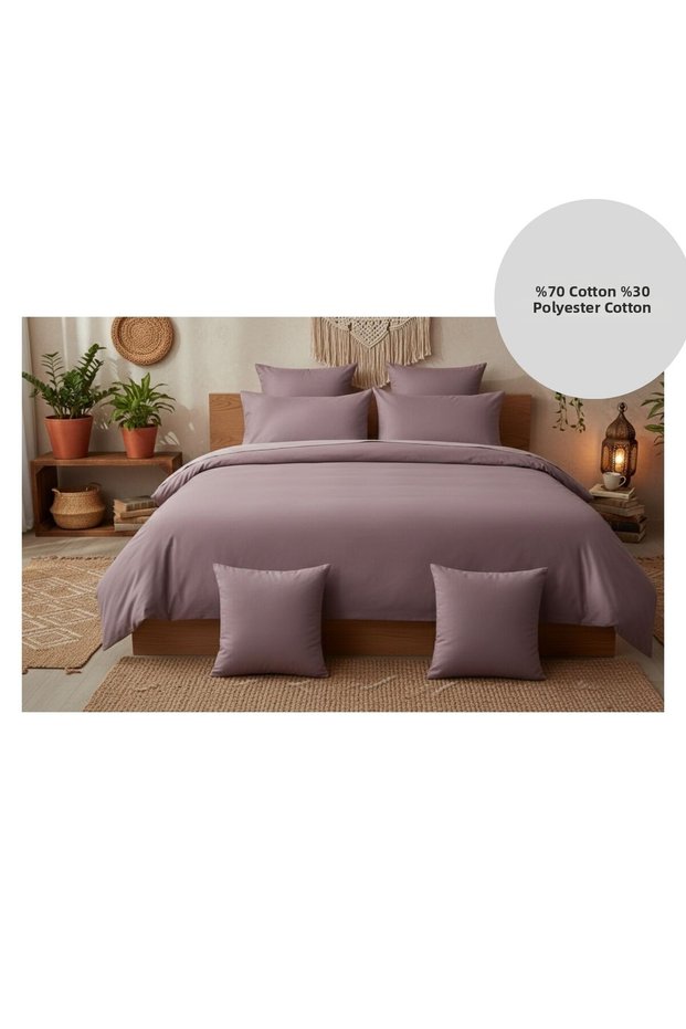 Double Bed Set 200/200 Fitted Sheet 200/220 Duvet Cover 4 Pillowcases
