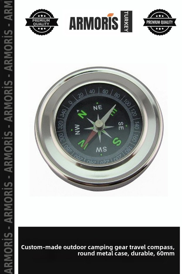 Special Production Outdoor Camping Equipment Travel Tool Nikula-Round Metal Case Durable Compass 60mm