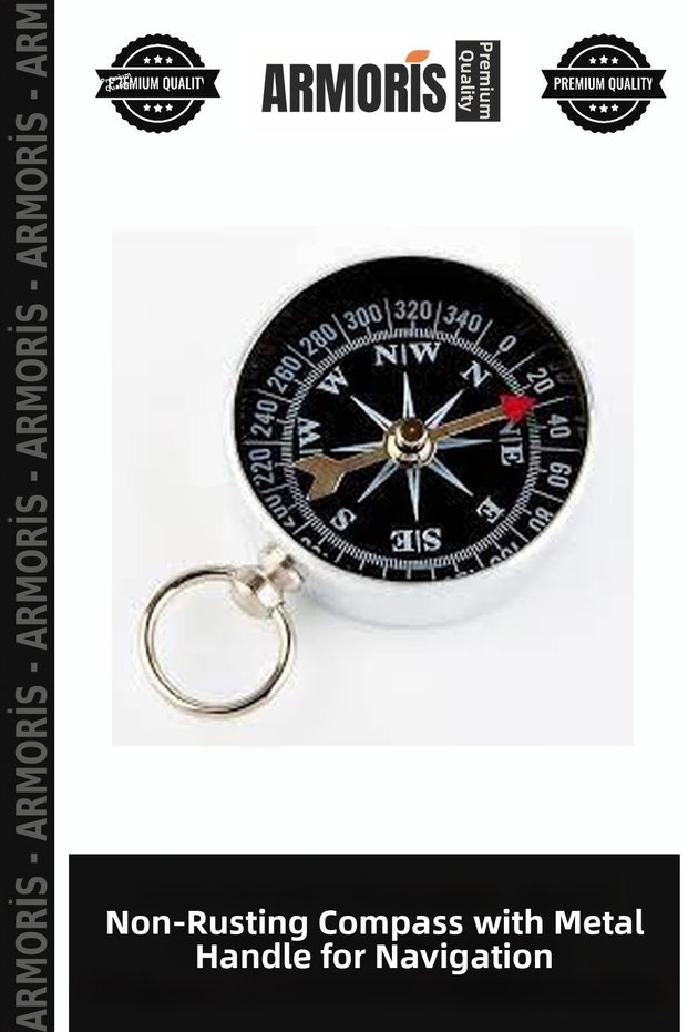Compass Stainless Steel Metal Compass with Handle Equipment Guiding Tracker