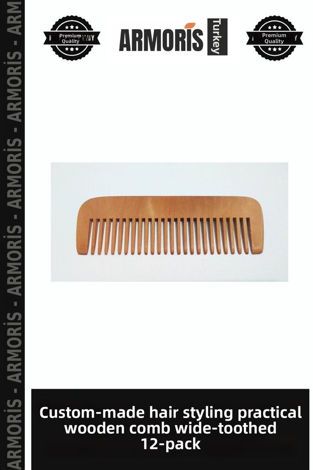 Special Production Sheet Metal Shaping Useful Practical Wooden Comb Wide Toothed 12-Pack