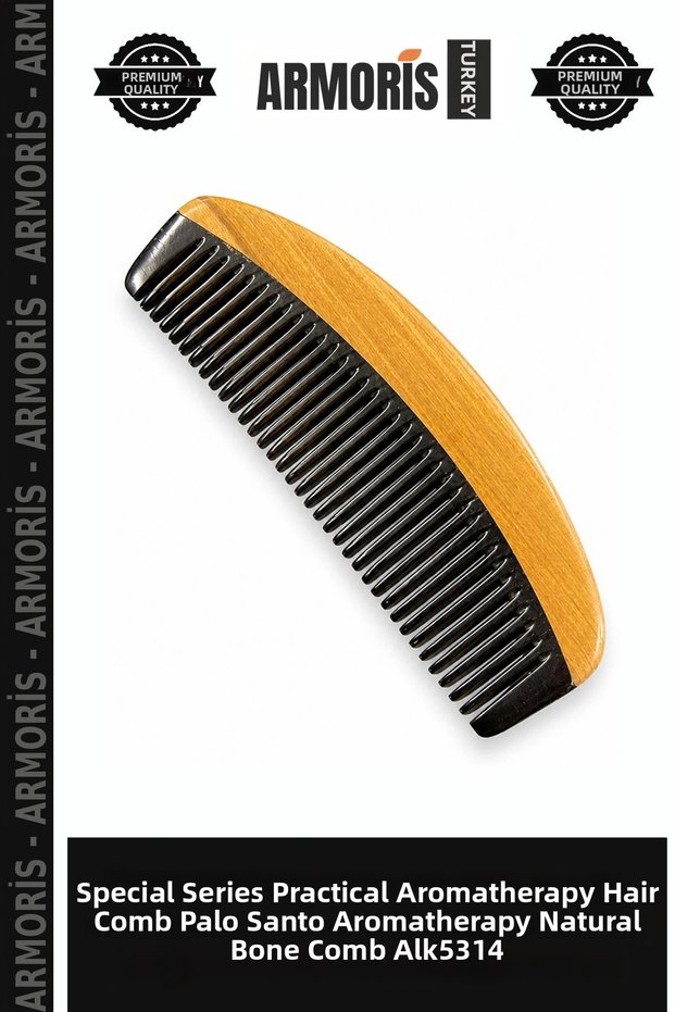 Special Series Practical Aromatherapy Sheet Metal Design Palo Santo Flavored Natural Bone Comb Alk5314