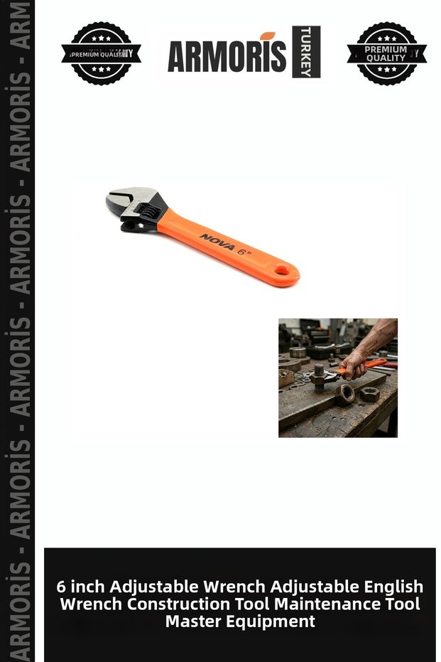 6-Inch Frog Wrench Adjustable Jaw Spanner Building Tool Maintenance Tool Craftsman Equipment