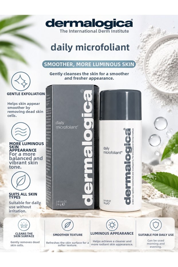 Daily Microfoliant 74 g – Rice-Based Brightening and Skin Tone Balancing Powder Peeling