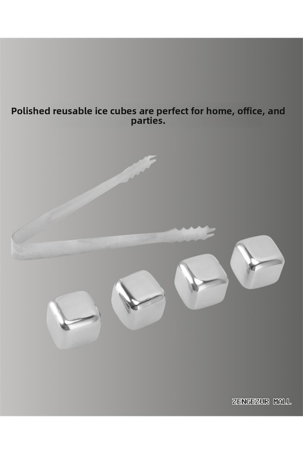 Zngzrmll Stainless Metal Ice Cubes-Multi-Purpose (213912) Suitable for Use
