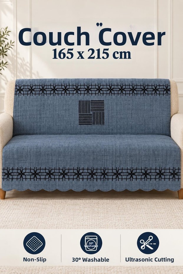 Multi-Purpose Velvet Sofa Cover with Non-Slip Sponge 165X215 cm Modern Bohemian Sofa Bed Throw Picnic Tablecloth Alk3