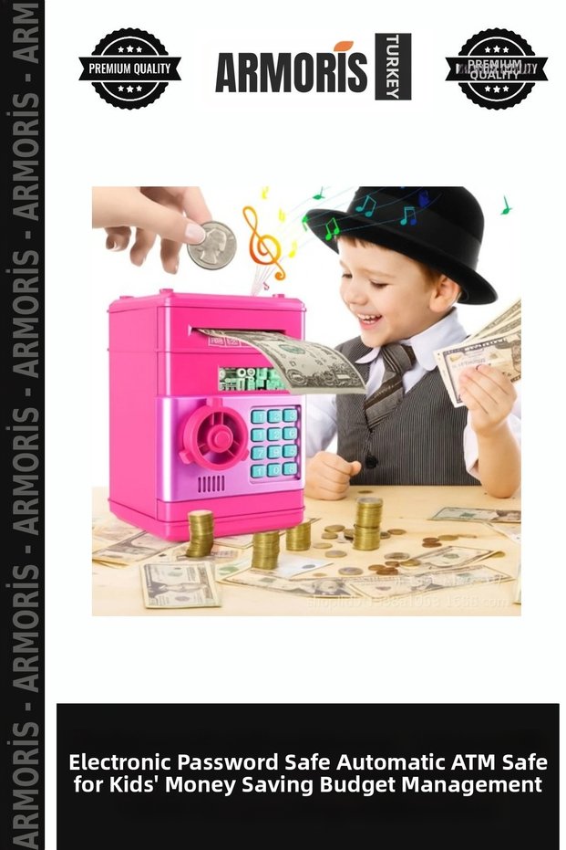 Electronic Password Safe Box Automatic Atm Piggy Bank Teen Room Money Saving Budget Management