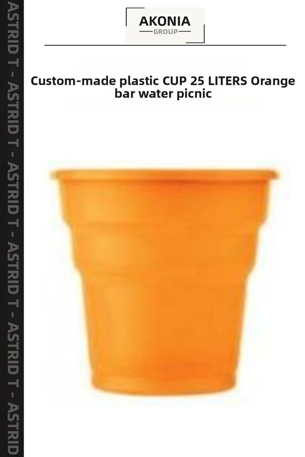 Special Production Plastic Cup 25 Pack Orange Bar Water Picnic