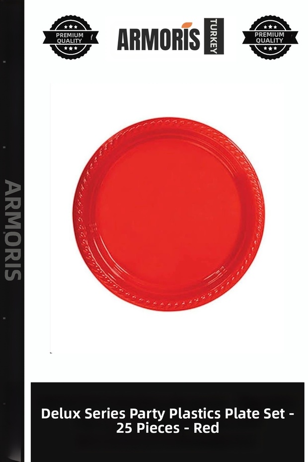 Delux Series Meeting Banquet Invitation Product Plastic Plate 25 Pieces Red