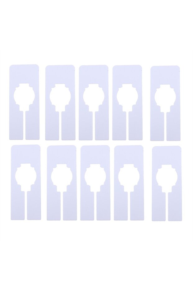 white-10pcs 10pcs Closet Clothing Size Dividers Reusable Hangers Dividers Organizers Garment Sorting