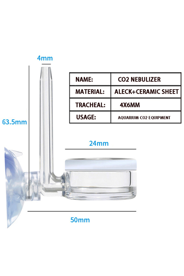 CO2 atomizer Aquarium CO2 Nebulizer Fish Tank Generator Pressure Reducing Valve Accessories Nano Int