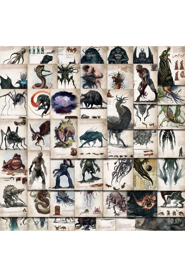 50PCS 50PCS Cthulhu Mythical Monster Stickers Laptop Luggage Living Room Cartoon Skateboard Graffiti