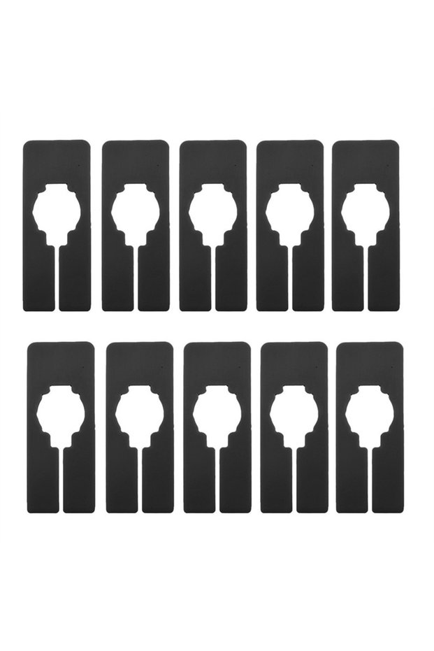 black-10pcs 10pcs Closet Clothing Size Dividers Reusable Hangers Dividers Organizers Garment Sorting