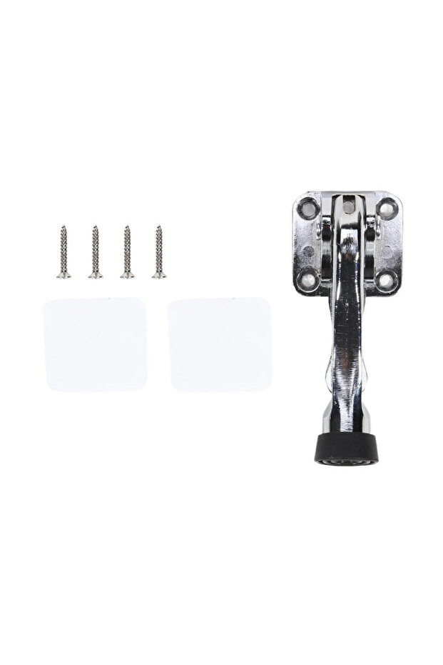 Slivery Alloy Kick Down Door Stopper Anti Collision Easy Pedal Floor Holder Self Adhesive Wall Prote