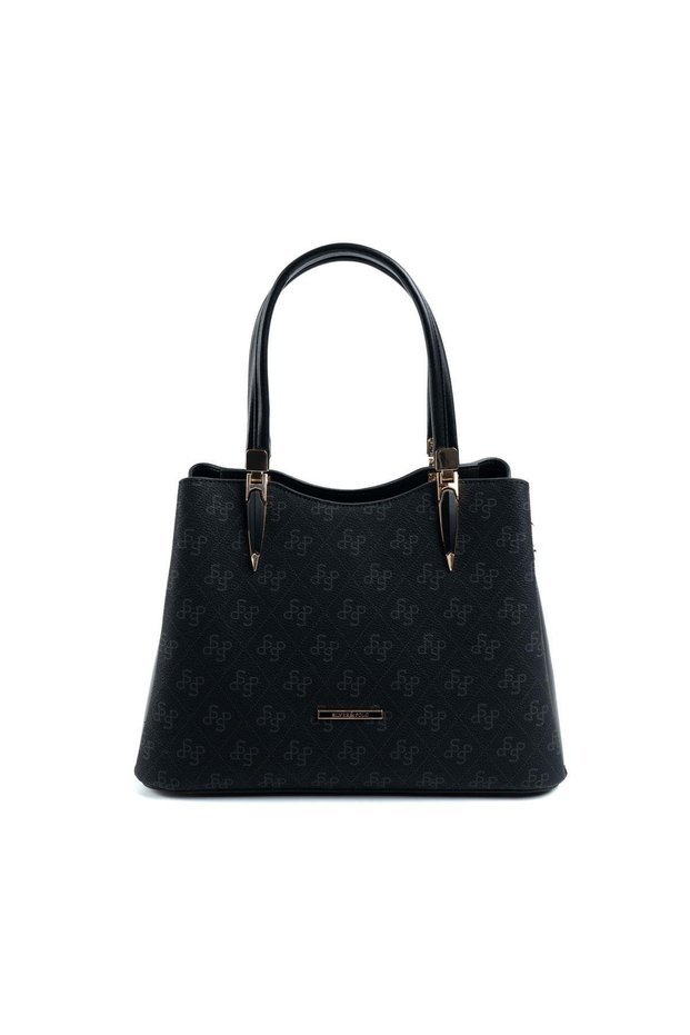 Black - Black Monogram Women's Handbag Sp1205