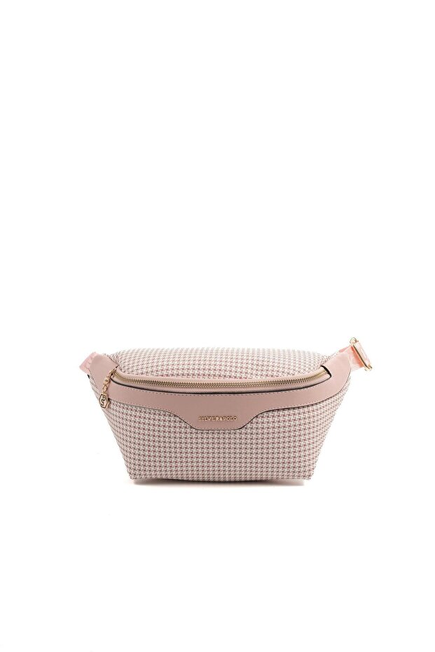 Pink - Pink Kaz Ayağı Plaid Women's Waist Bag Sp1192