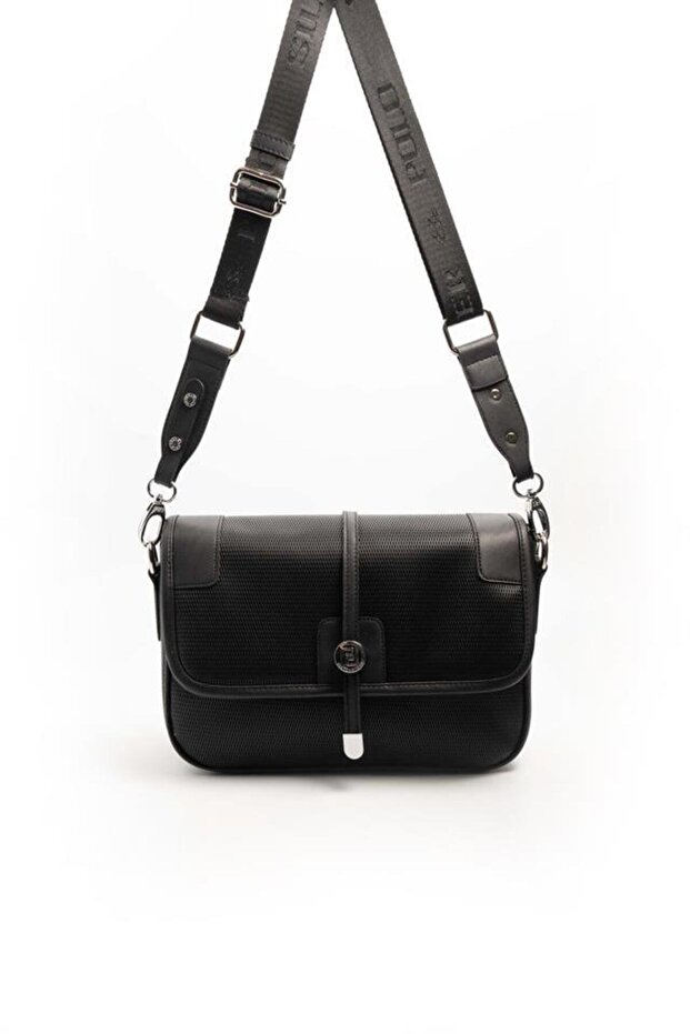 Black - Black Honeycomb Women's Crossbody Bag Sp1182