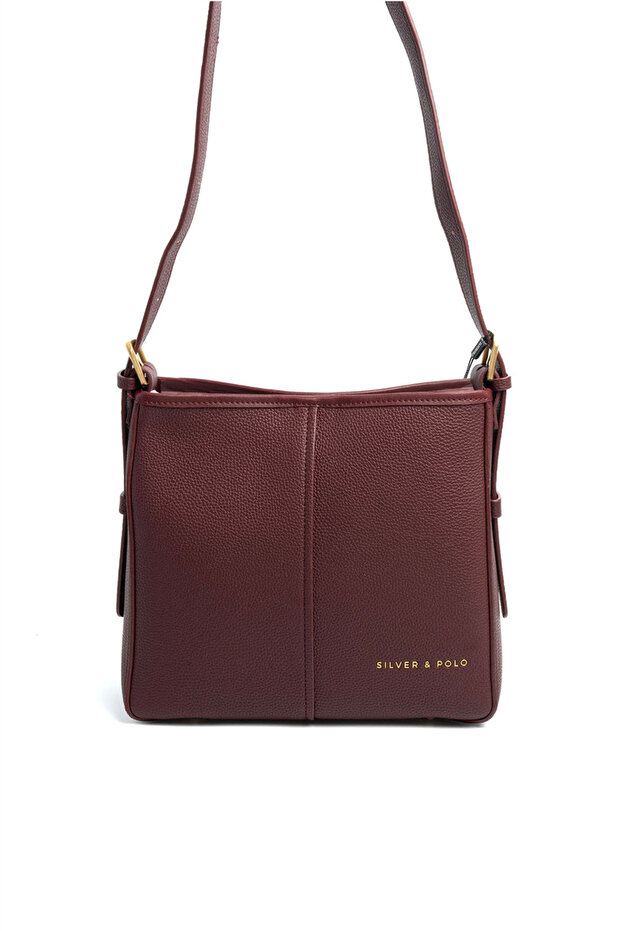 Burgundy - Burgundy Mini Rolax Women's Shoulder Bag Sp1249