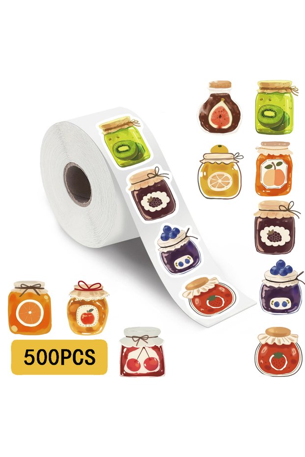 500PCS 500PCS Jam Jar Roll Adhesive Sticker Motorcycle Skateboard Art Coffee Living Luggage Phone Co