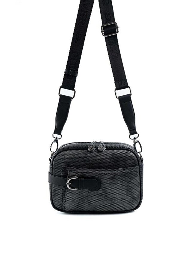 M.Silver - Black Honeycomb Women's Crossbody Bag Sp1256