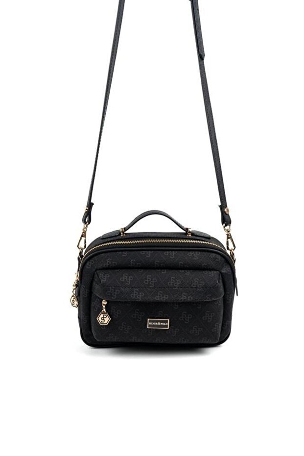 Black - Black Monogram Women's Crossbody Bag Sp1186