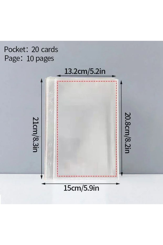 20cards 10pages A5 Binder Photocards Holder Kpop Photocard Photo Album for Photographs Binding Card