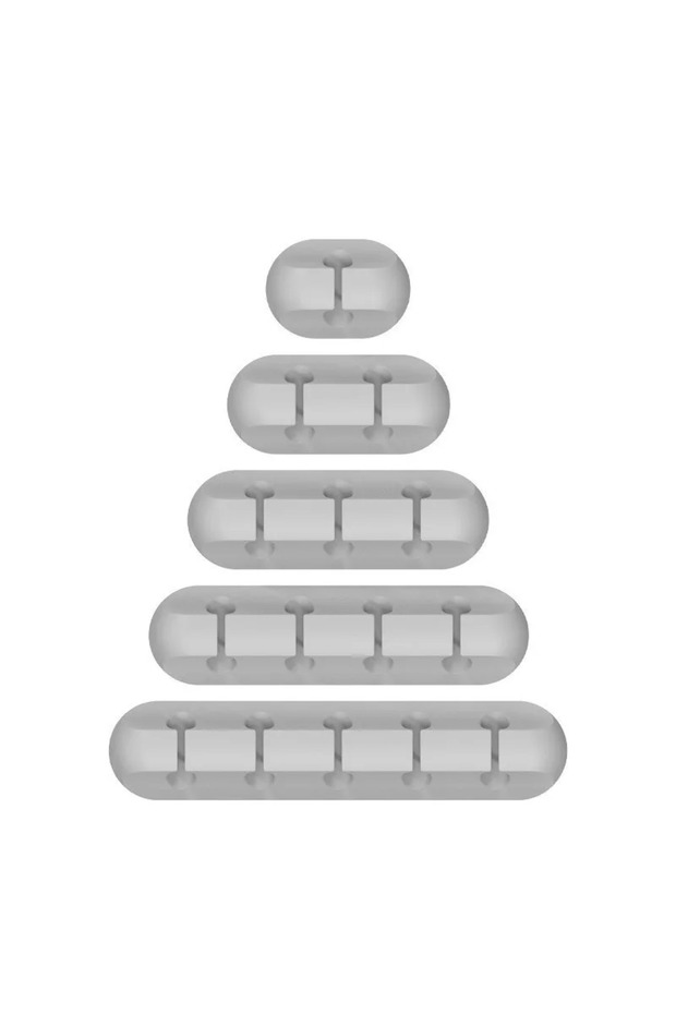 1Set Grey Silicone USB Cable Organizer USB Charging Cable Winder Desktop Tidy Management Clips Cable