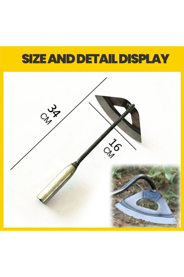 34X16CM All-Steel Hardened Hollow Hoe Handheld Weeding Rake Planting Vegetables Farm Garden Agricult