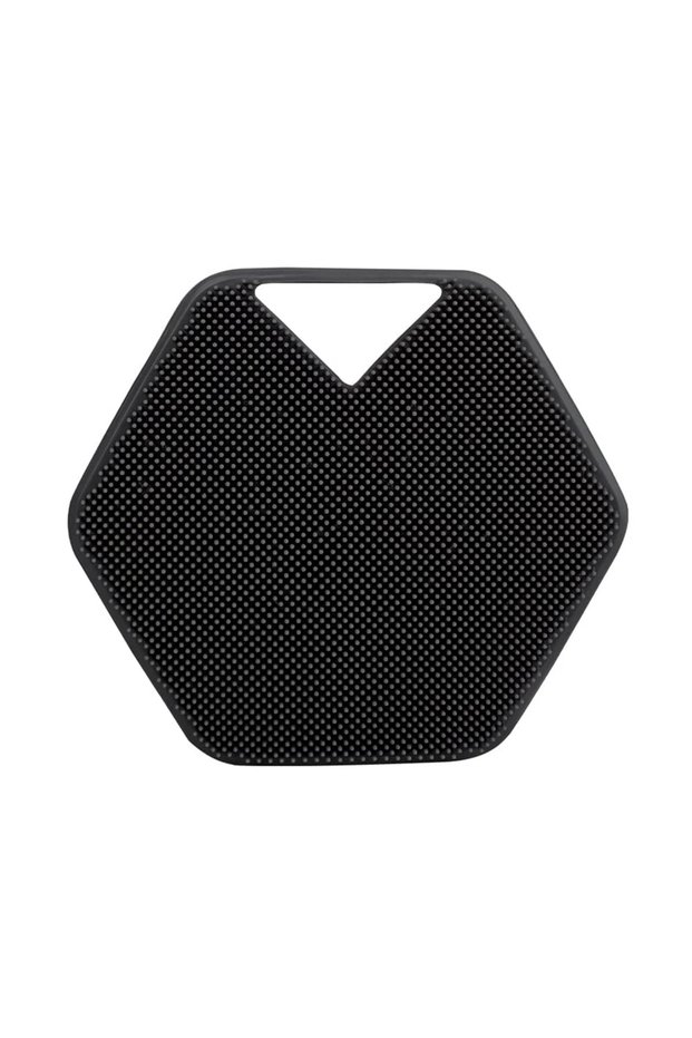 Silica Gel Black without Hook Silicone Exfoliating Body Scrubber Portable Wall Mountable Shampoo Bru
