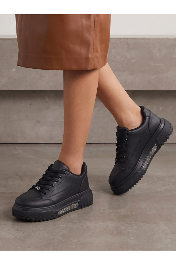 Phoebe Sola Women's Sneaker 0012905 Black Skin