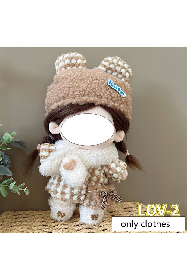 only clothes nice day for 20cm Cotton Doll Plush Clothes Winter Outfit Lovely Doll Clothes Accessori