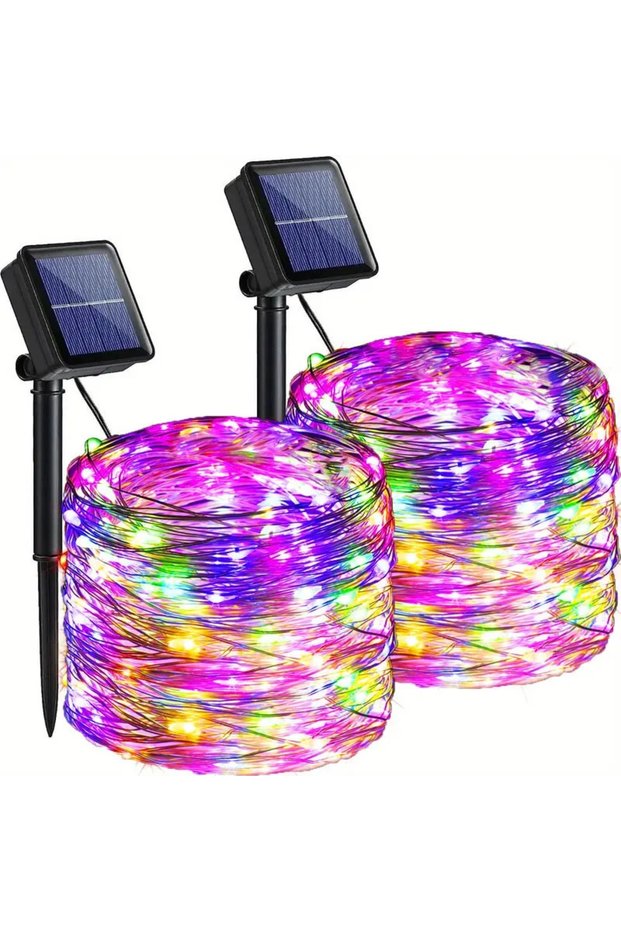 31M 300LED multicolor 2PCS Fairy Lights Solar Garden Lights String Lights with 8 Modes Waterproof Wi