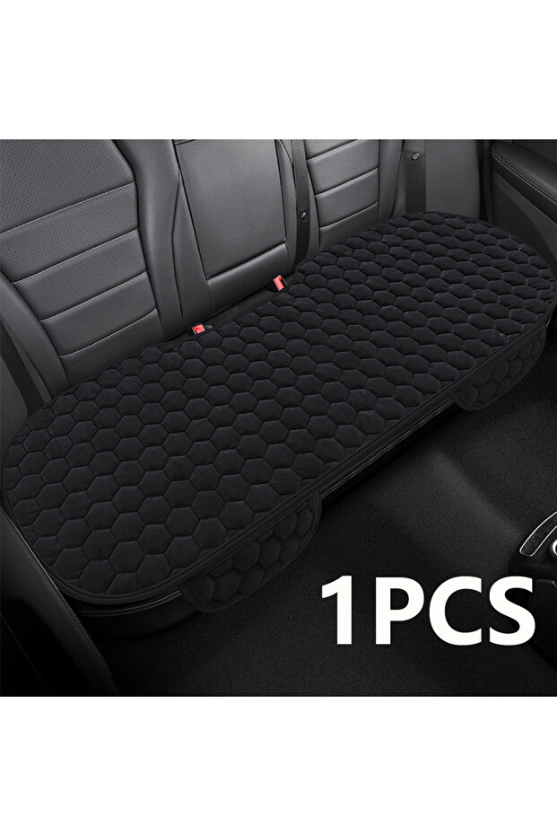 Black Rear Car Seat Cover Front Rear Warm Seats Cushion Protector Plush Seat Cover Autumn Winter Uni