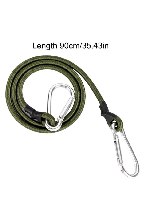 90cm Outdoor Heavy Duty Bungee Cord Elastic Tie Strap String Carabiner Hooks Kayak Cycling Luggage P
