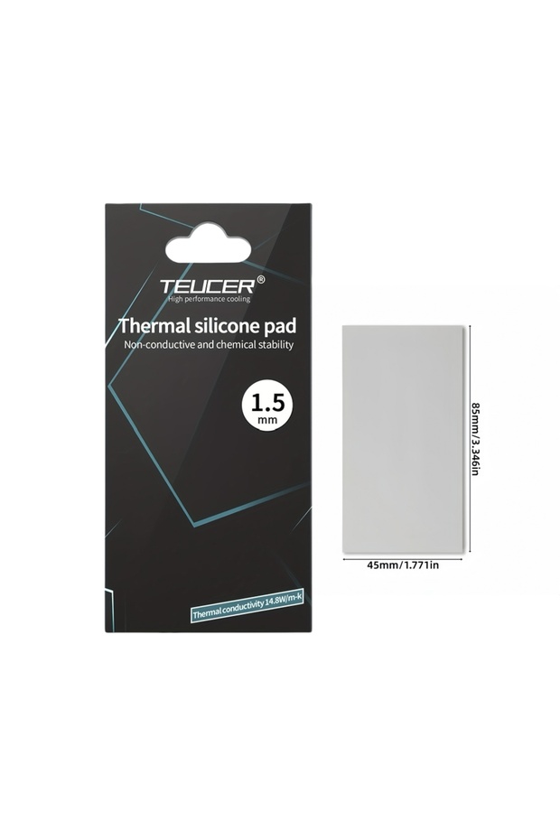 85x45x1.5mm Thermal Silicone Pad 14.8 W/, 85*45mm, Non Conductive Heat Resistance High Temperature R