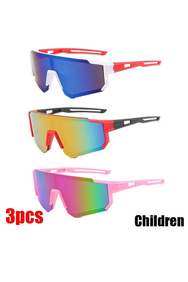B1 3PCS Fashion Anti-UV Sports Children's Sunglasses Sun Protection Summer Traveling Eye Protection