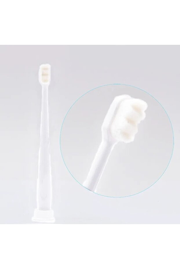 BL-white 1pc Adult Toothbrush Ultra Soft-bristled Toothbrush Nano Toothbrush for Sensitive Gums Extr