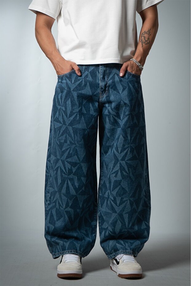 Crystal Fade Wide Leg Super Baggy Men's Jean Pants
