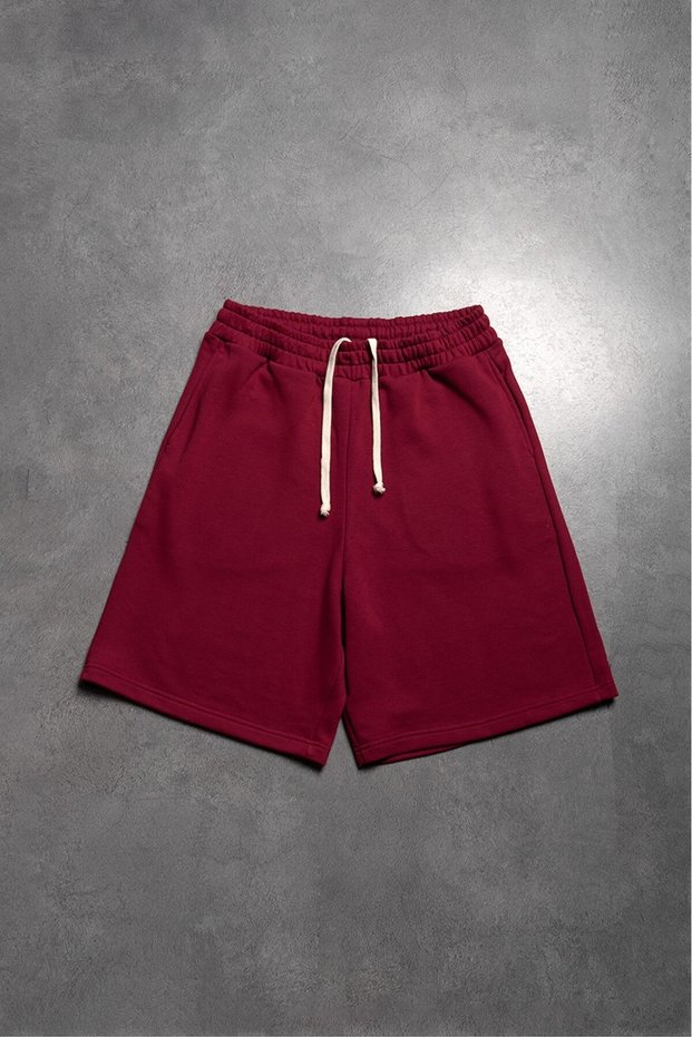 Burgundy Modern Ease Jorts Men's Shorts