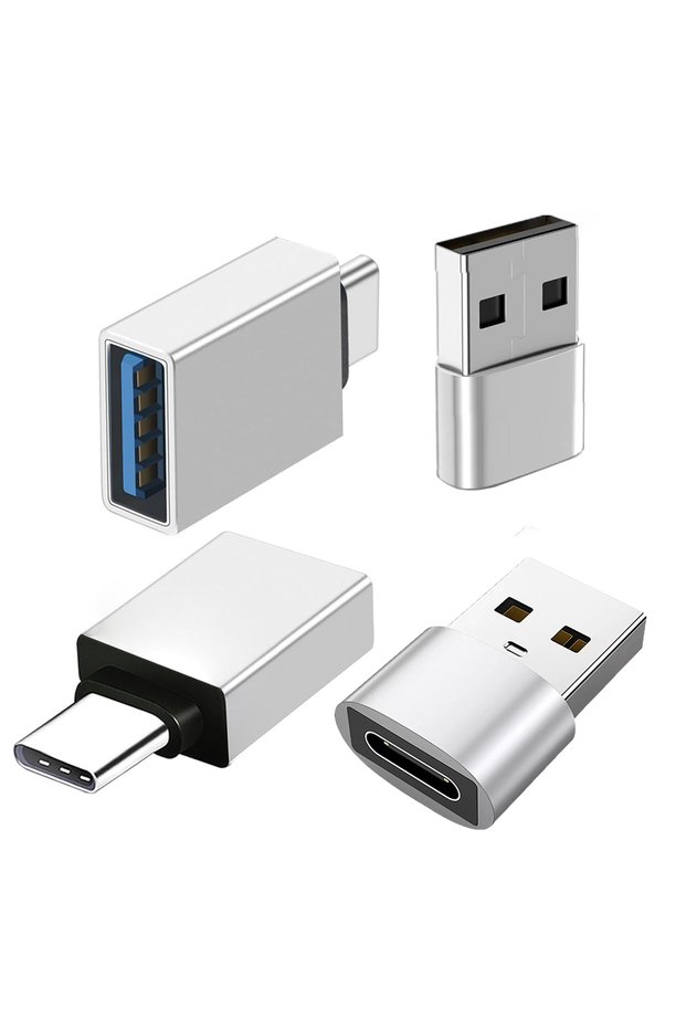 4pcs 2/4PCS USB To Type C OTG Charger Adapter Connector Type-C to USB Male To Type-c Adapt Converter