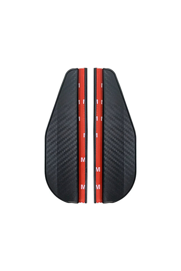 DUTRIEUX 2PCS Carbon Fiber 2PCS Car Rearview Mirror Rain Eyebrow Carbon Fiber Sun Visor Shade Cover