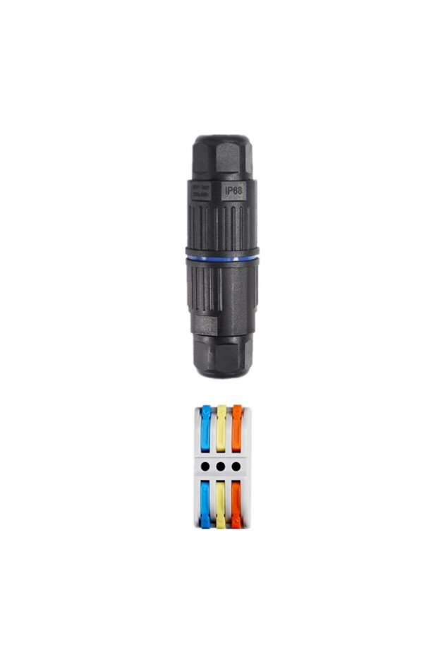 5 sets 3 pin 5/10sets IP68 Waterproof Junction Box Outdoor 2/3 Way Electrical Cable Connector Replac