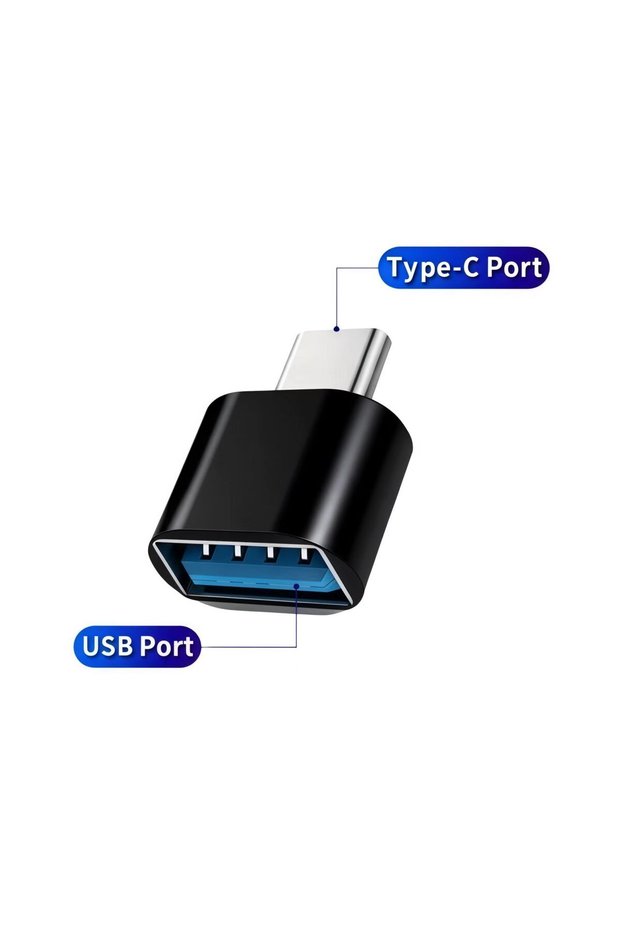 black USB OTG Data Transfer Adapter Type C Female to USB Male Converter Fast Charging Adapter For La