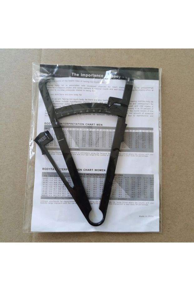 Single scale-black 1set 70mm Skinfold Body Fat Caliper Set with Measure Tape Body Fat Monitors Body