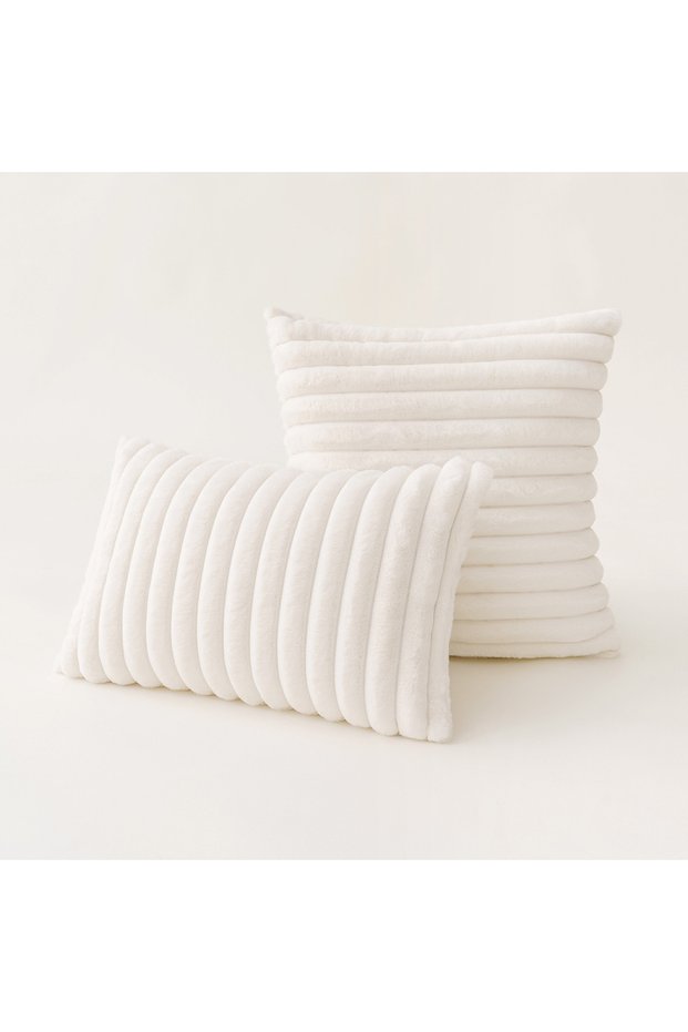50x50cm white Super Soft Plush Pillow Case Winter Throw Cushion Cover for Sofa and Bedside, Living R