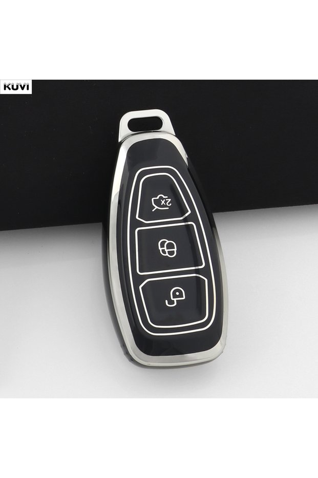 Black NEW TPU Car Remote Smart Key Case Cover Shell For Ford Fiesta Focus 3 4 Mondeo Ecosport Kuga F