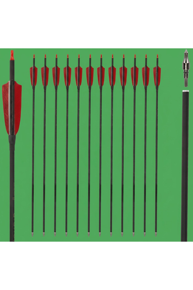 Professional Carbon Shafts 8mm - 12Pcs